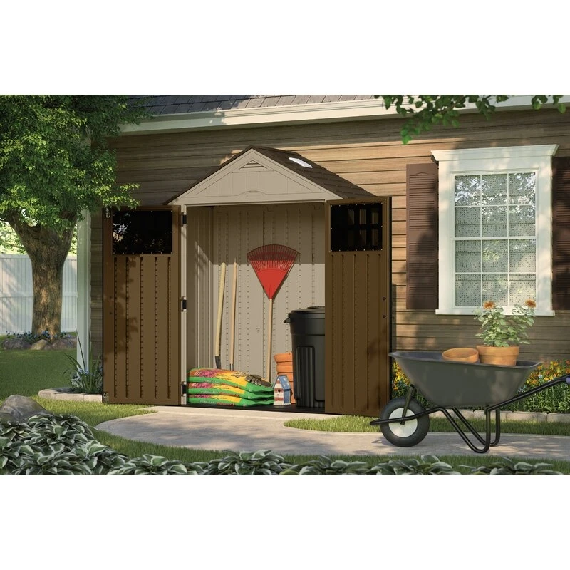 Everett Outdoor 6'W x 3'D Plastic Storage Shed