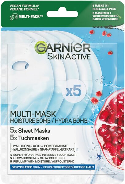 Garnier SkinActive Multi-Mask Hydra Bomb Tuchmasken-Set Tuchmaske