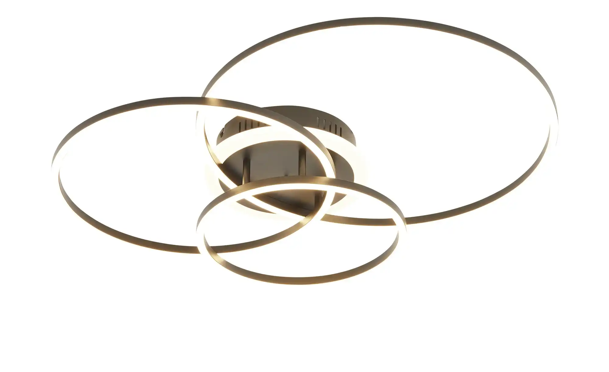 KHG LED-Deckenleuchte, 3 Ringe, schwarz
