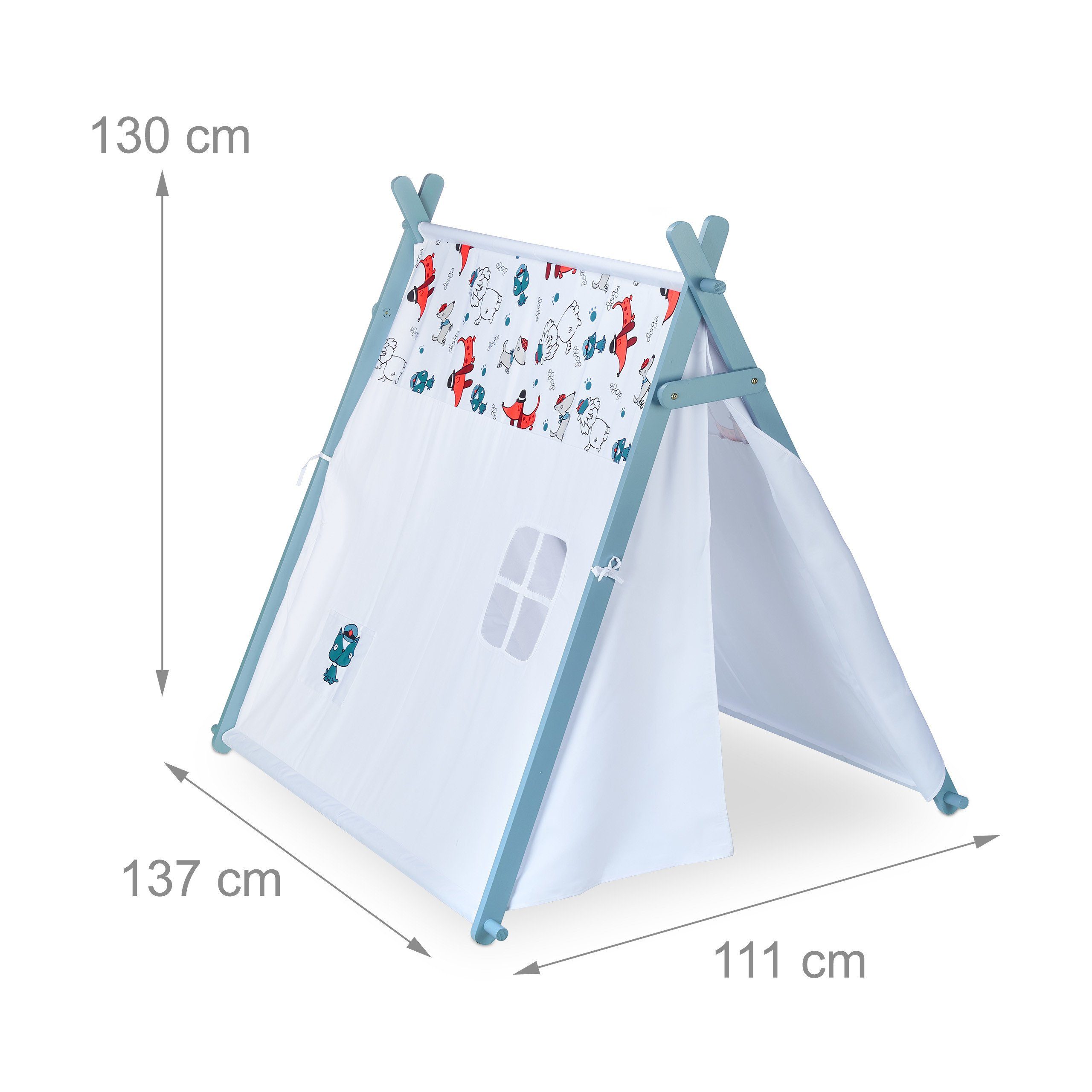 relaxdays Tipi-Zelt Tipi Zelt für Kinder