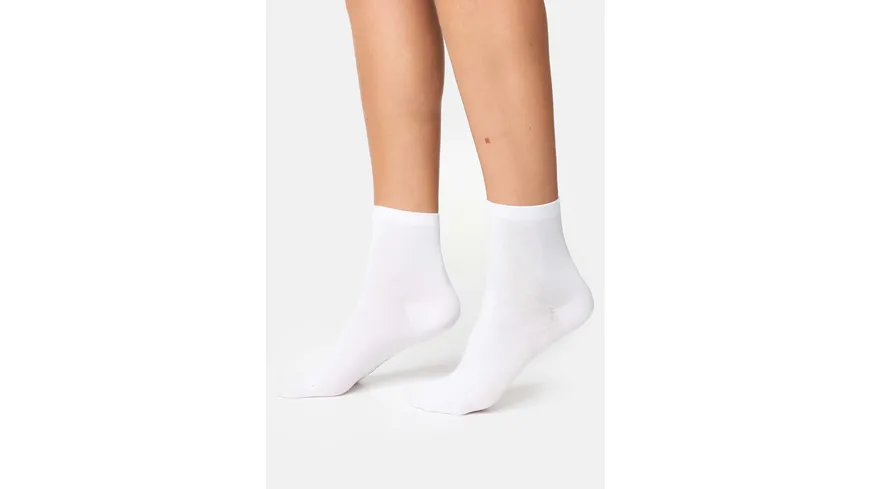 NUR DIE Damen Kurzsocken weiss