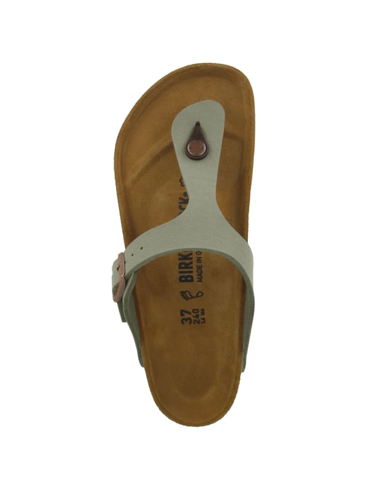 Birkenstock Zehensandale Gizeh Birko-Flor Nubuk normal in grau günstig kaufen