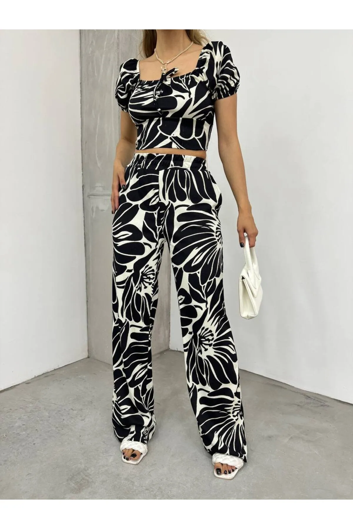BİKELİFE  Bustierhose mit Blumenmuster für Damen im Doppelset