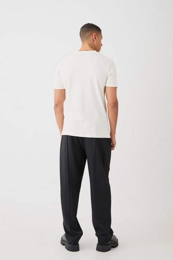 T-Shirt mit PU-Tasche