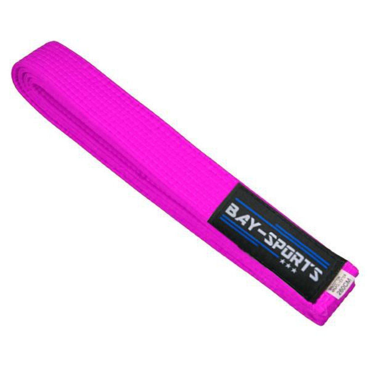 BAY-Sports Karateanzug Budogürtel Karategürtel Kampfsportgürtel pink, Judogürtel, Taekwondogürtel, Länge 160 cm - 350 cm