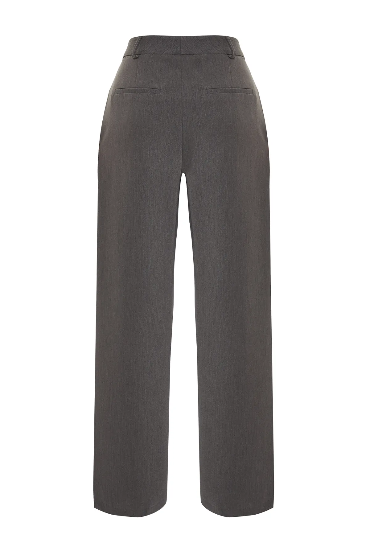 Trendyol Collection  Graue Webhose mit weitem Bein und Kreuzverschluss TWOSS24PL00112