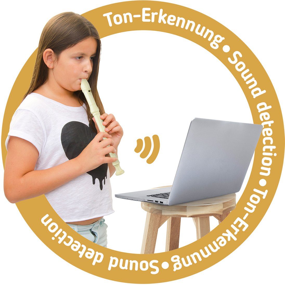 Voggenreiter Flute Master (App) mit Holz-Kunststoff-Blockflöte Blockflöte Deutsch, Sopran