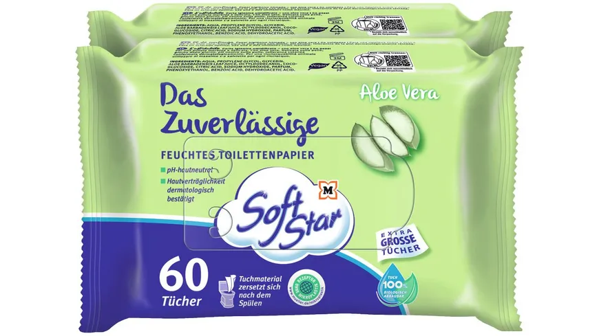 SoftStar feuchtes Toilettenpapier Aloe Vera