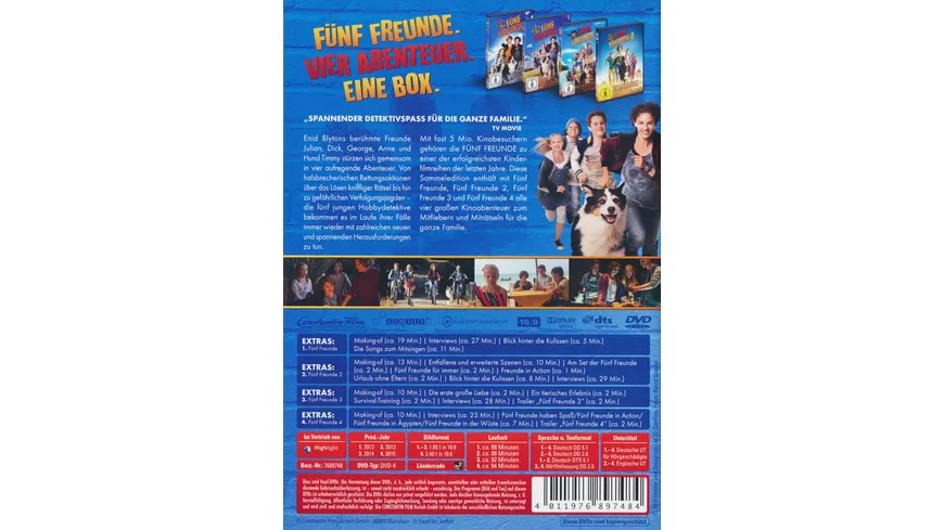 Fünf Freunde 1 - 4  [LE] [4 DVDs]