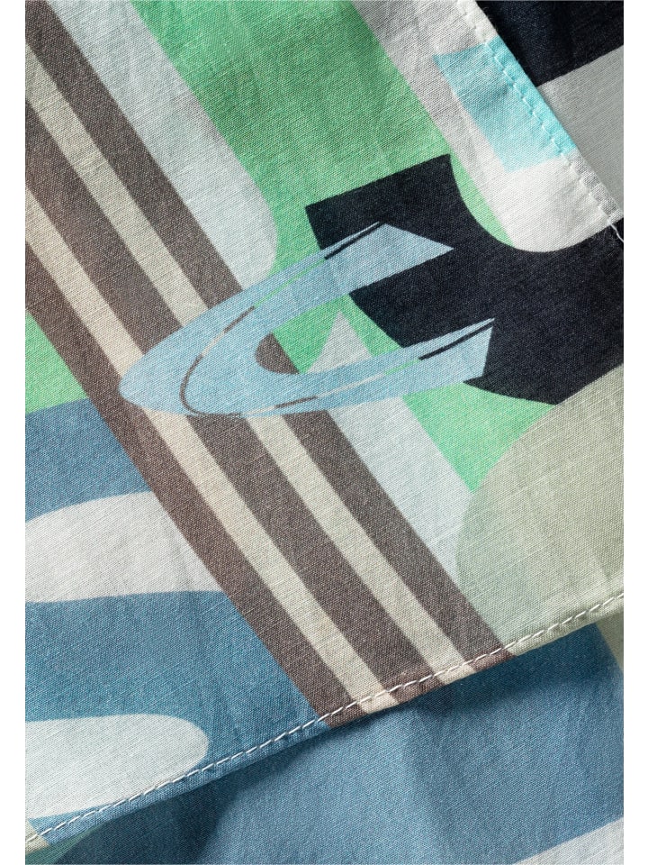 Camel Active Feines Modetuch mit sommerlichem Letter Print in Blau-Grün günstig kaufen onesize