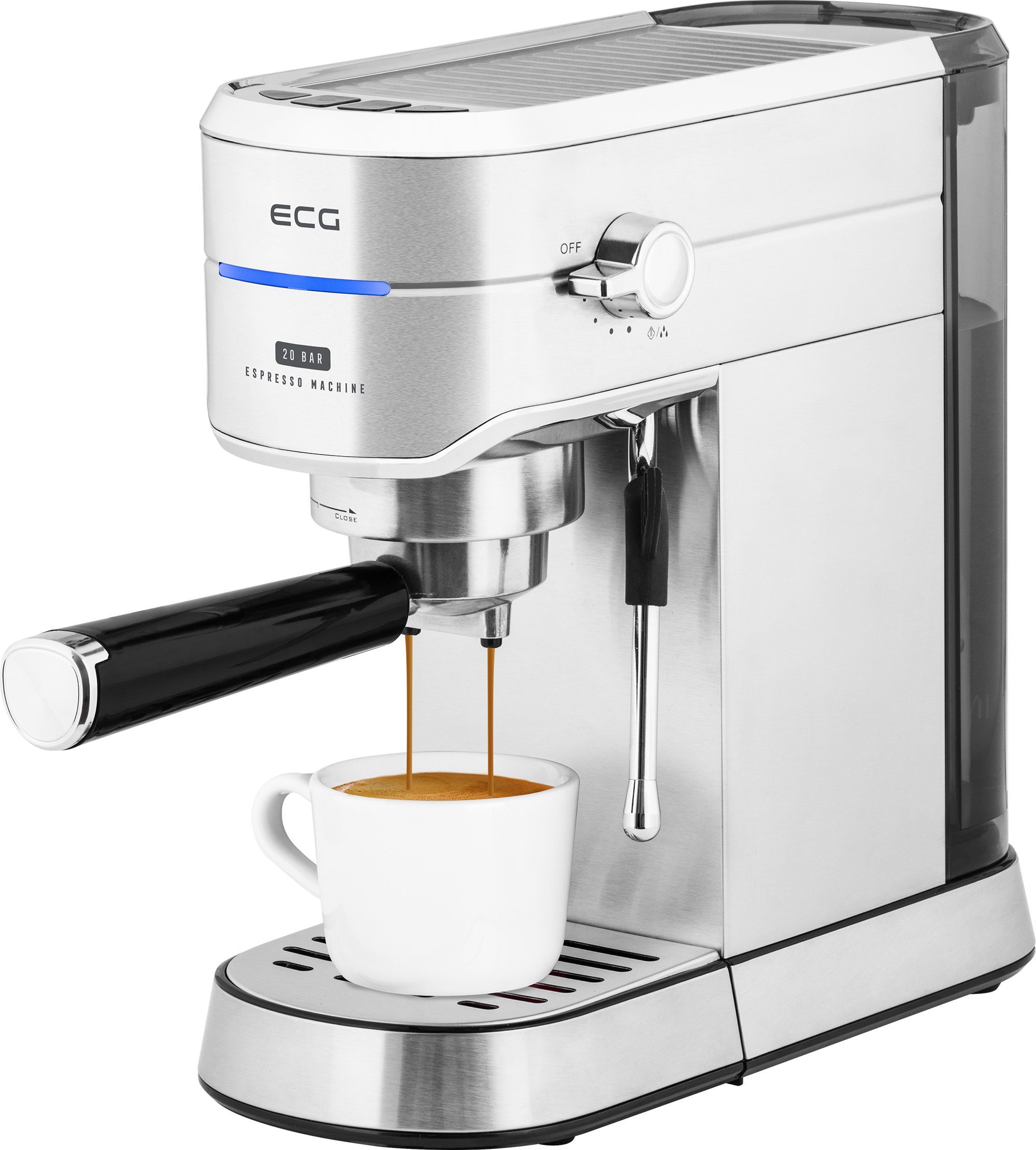 ECG Siebträgermaschine ESP 20501, SLIM-Design