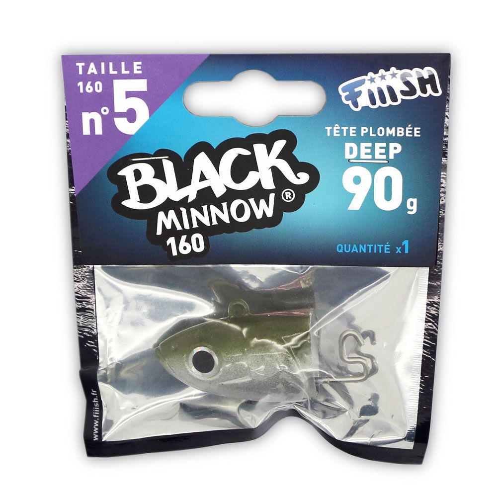 Tete plombee fiiish black minnow 160 deep 90g (x1)