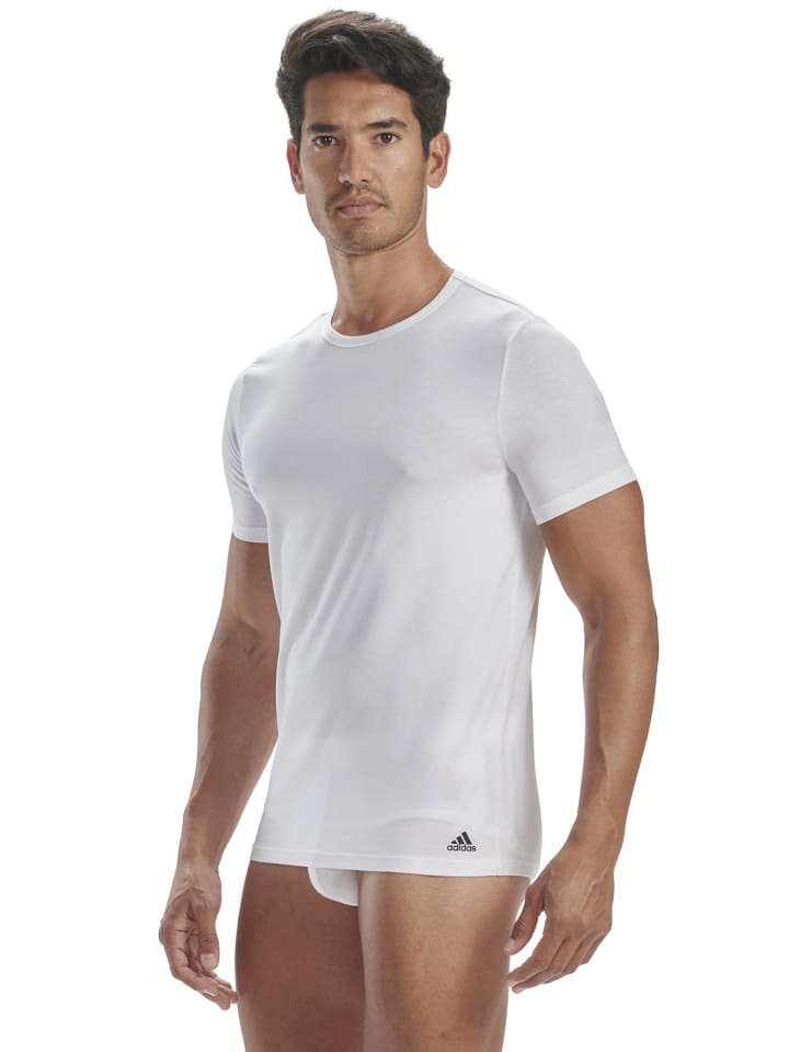 adidas T-Shirt CREW NECK in Weiß günstig kaufen