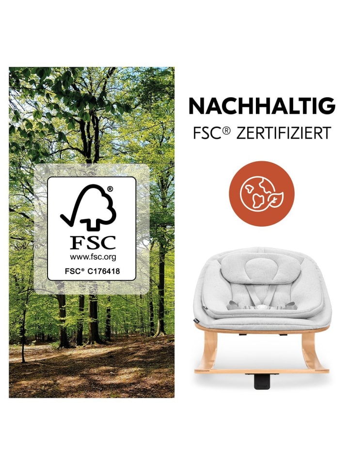 Hauck Arketa Beech 4-tlg. Newborn Set Eco - Hochstuhl in schwarz,grau günstig kaufen onesize