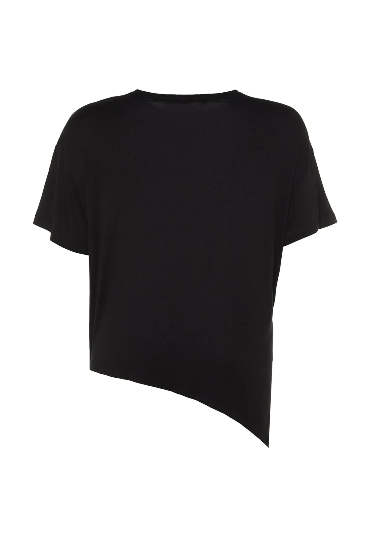 Trendyol Curve  Schwarze, detaillierte Strickbluse mit Schnürung TBSSS23AF00033
