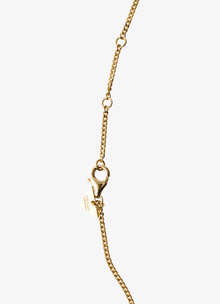 Prada necklace with logo
