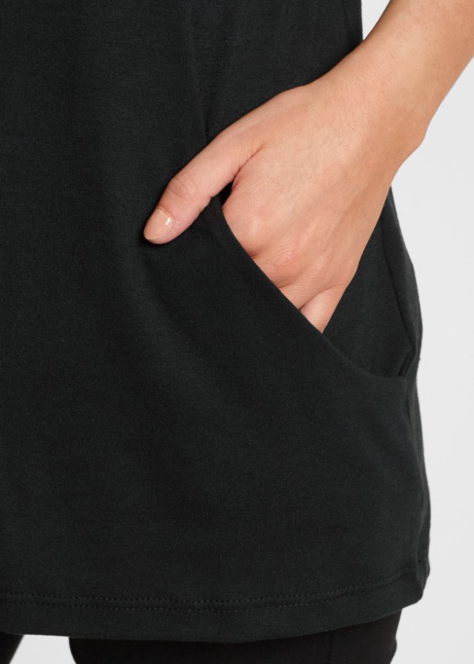 Longshirt mit rundhals Dekollete