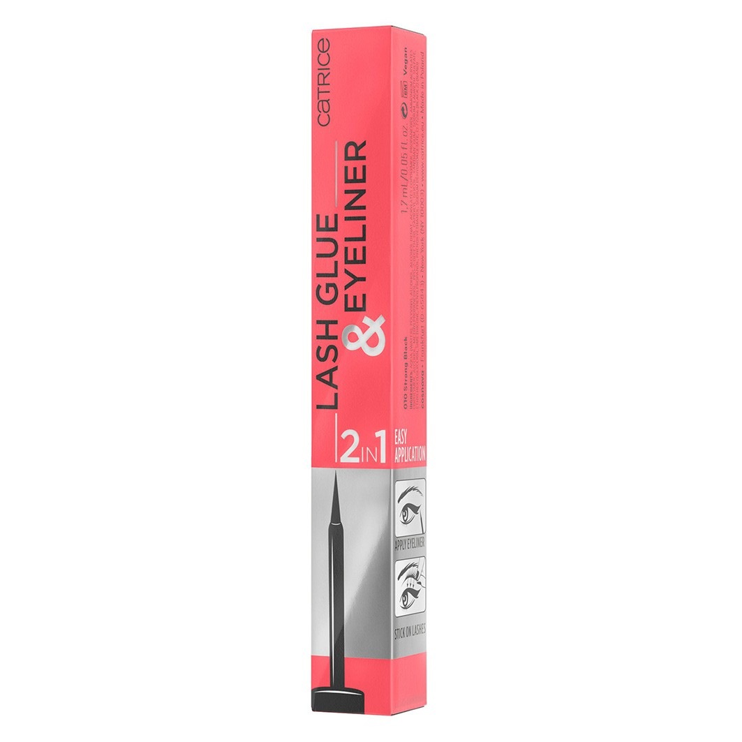Catrice Lash Glue & Eyeliner falske vippelim og eyeliner 010 Sterk svart
