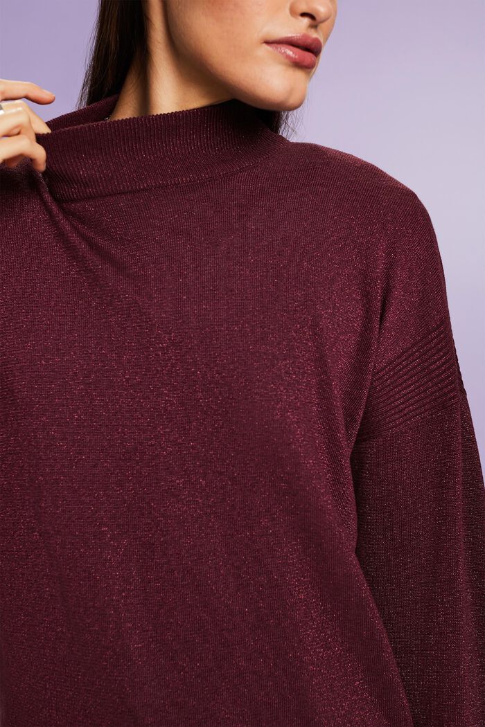 Glitzer-Pullover mit Stehkragen