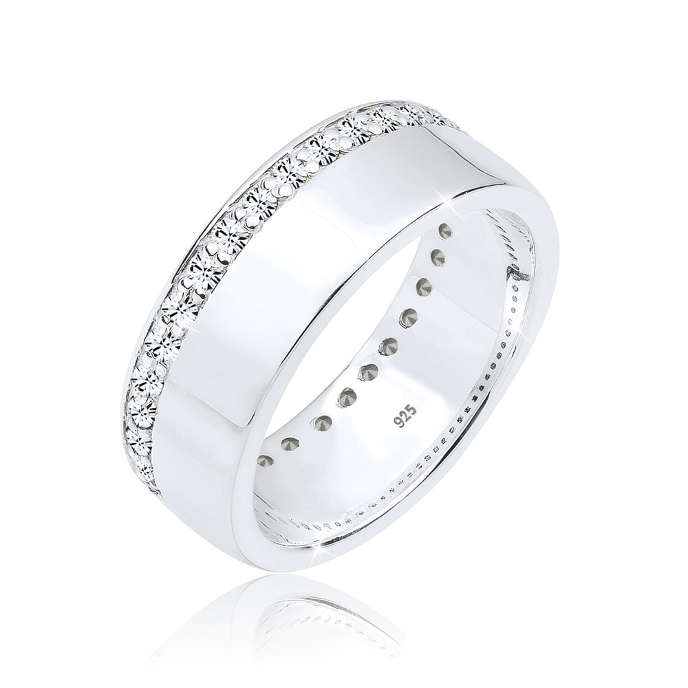 Elli Elli Bague pour dames avec cristaux étincelants en argent 925 Sterling Bague