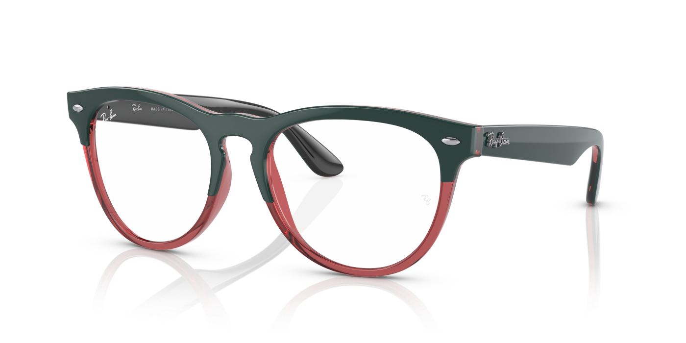 IRIS OPTICS - Verde închis lucios pe roșu deschis