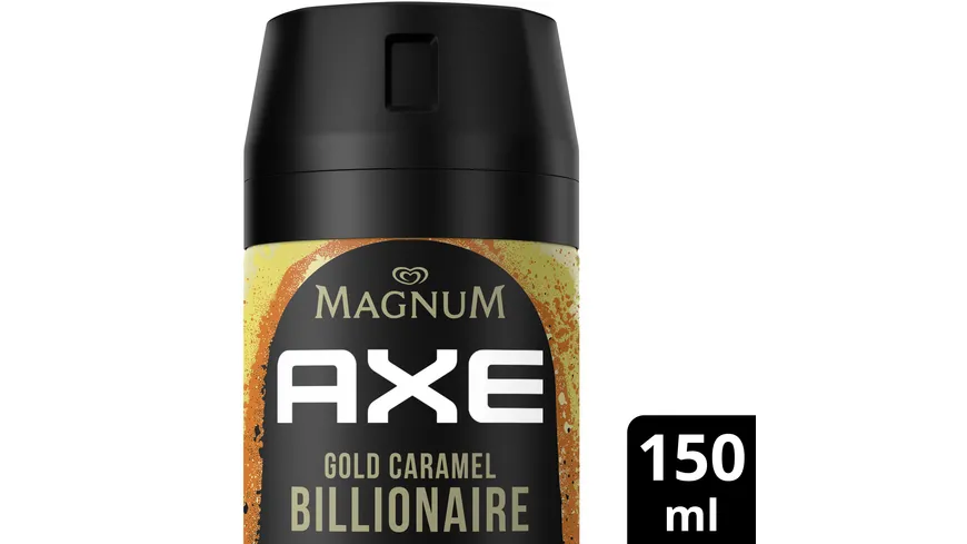 AXE Bodyspray Magnum Gold Caramel Billionaire ohne Aluminiumsalze 150 ml