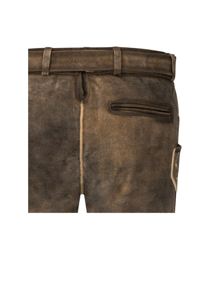 Nübler Lederhose kurz Konrad in Havana günstig kaufen