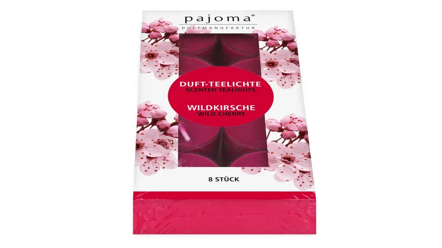 pajoma Teelichter Wildkirsche Rot