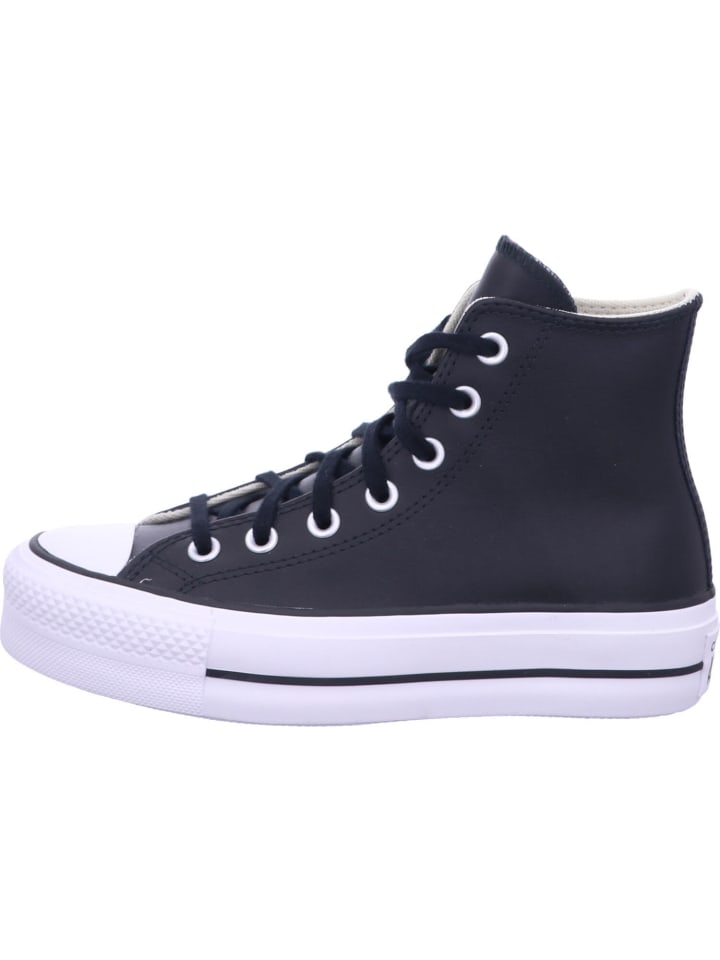 Converse Damen- Schnürschuhe ALL STAR LEATHER PLATFORM in Schwarz günstig kaufen