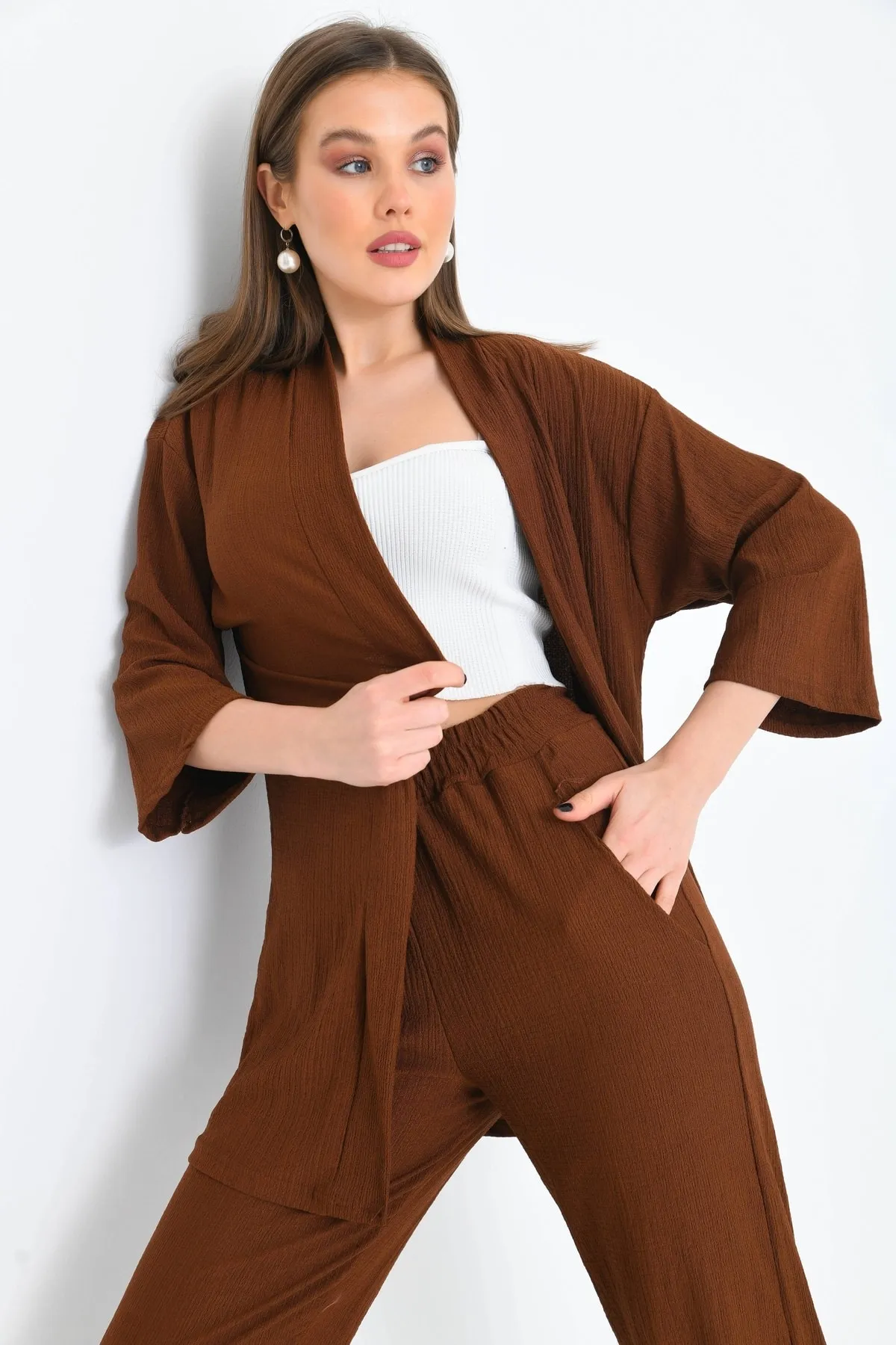 VOLT CLOTHİNG  Uncovered Kimono-Set für Damen