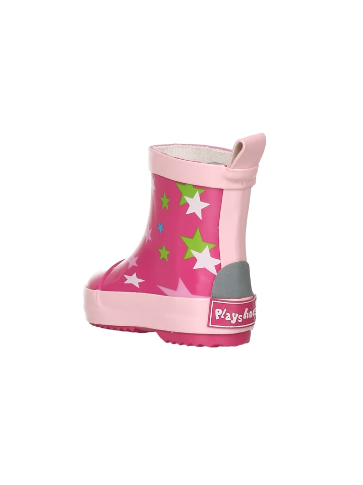Playshoes Gummistiefel Halbschaft Sterne in Pink günstig kaufen