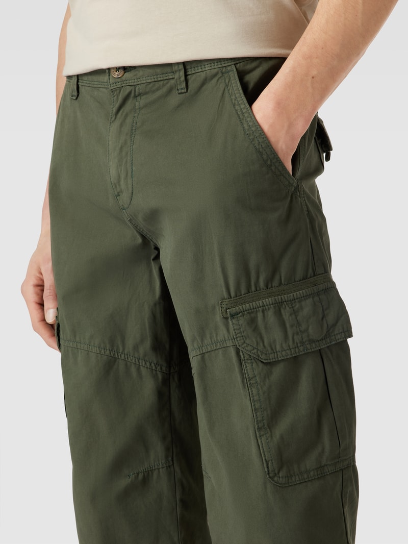 Long Cargoshorts mit französischen Eingrifftaschen Modell 'GARME' in olivgrün