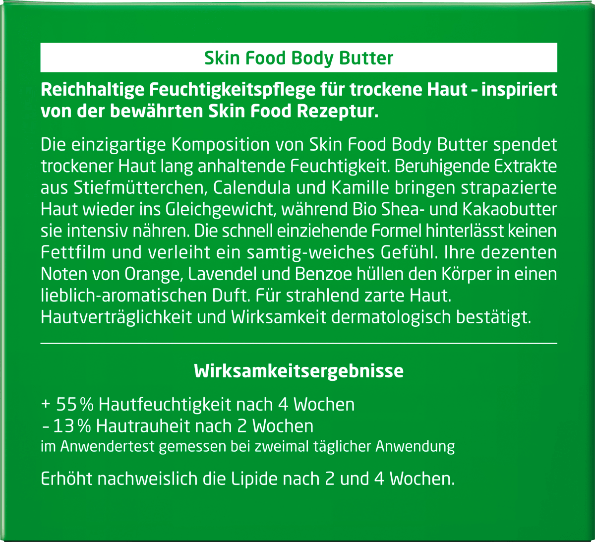 Körperbutter Skin Food im Glastiegel, 150 ml