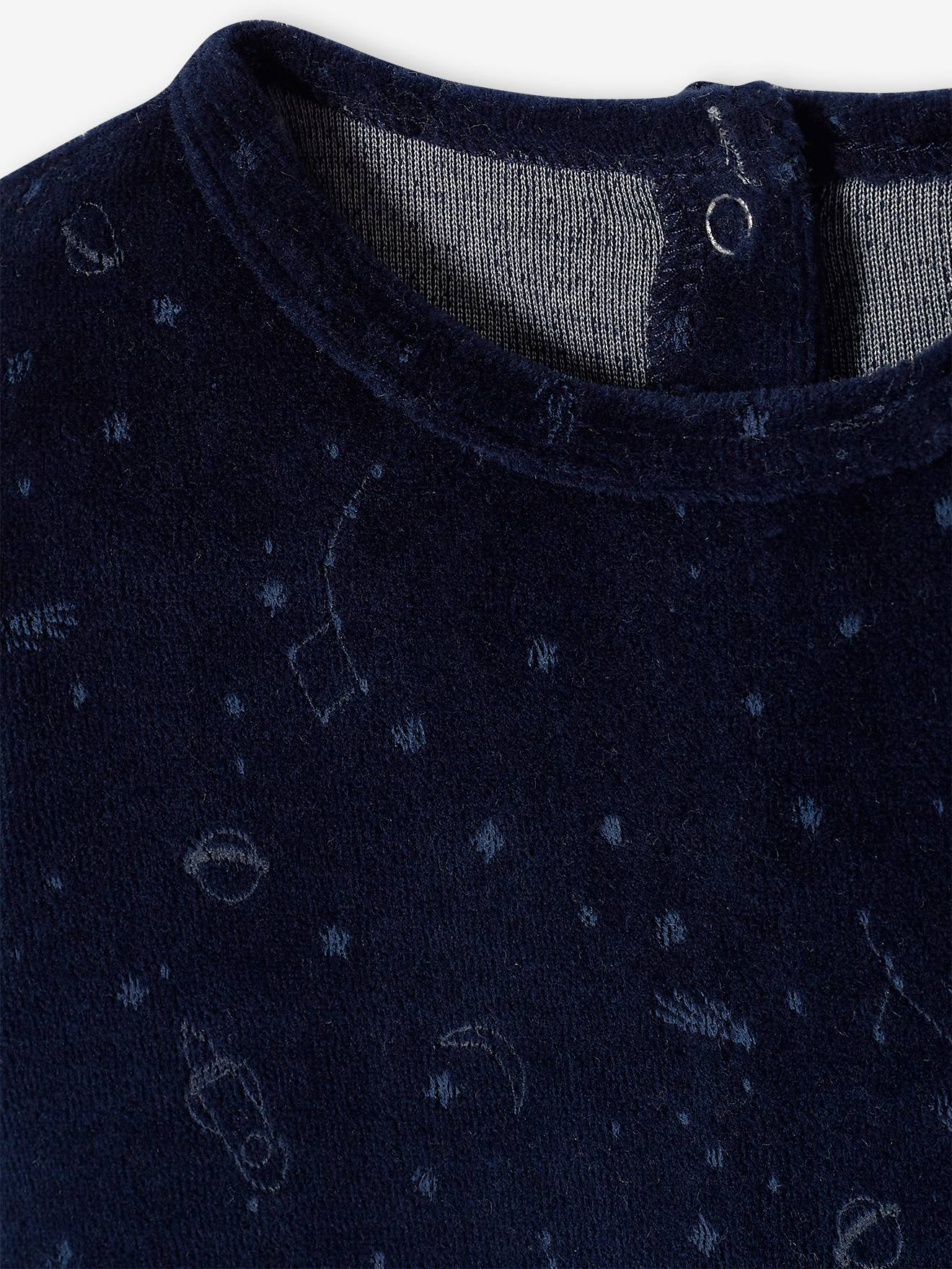 Lot de 2 pyjamas en velours bébé garçon motifs planètes phosphorescents lot encre