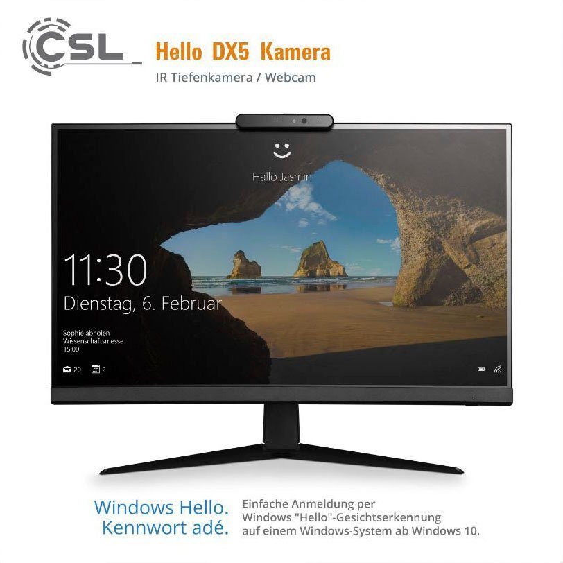 CSL Hello DX5 IR-Tiefenkamera WebCam Webcam (Full HD, IrDA (Infrarot)