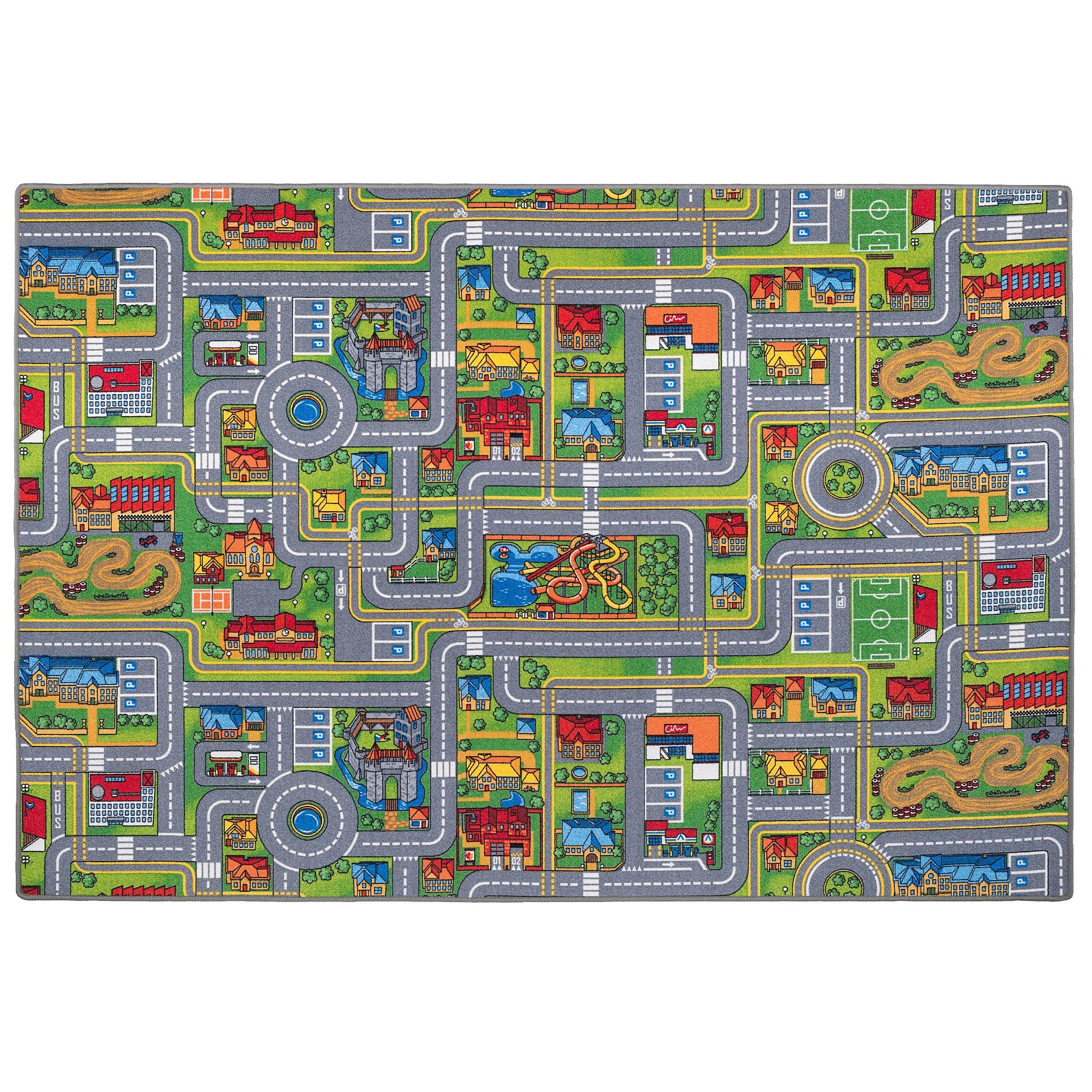 Kinderteppich Kinder Spiel Teppich Abenteuerland Bunt, Snapstyle, Rechteckig, Höhe: 4 mm