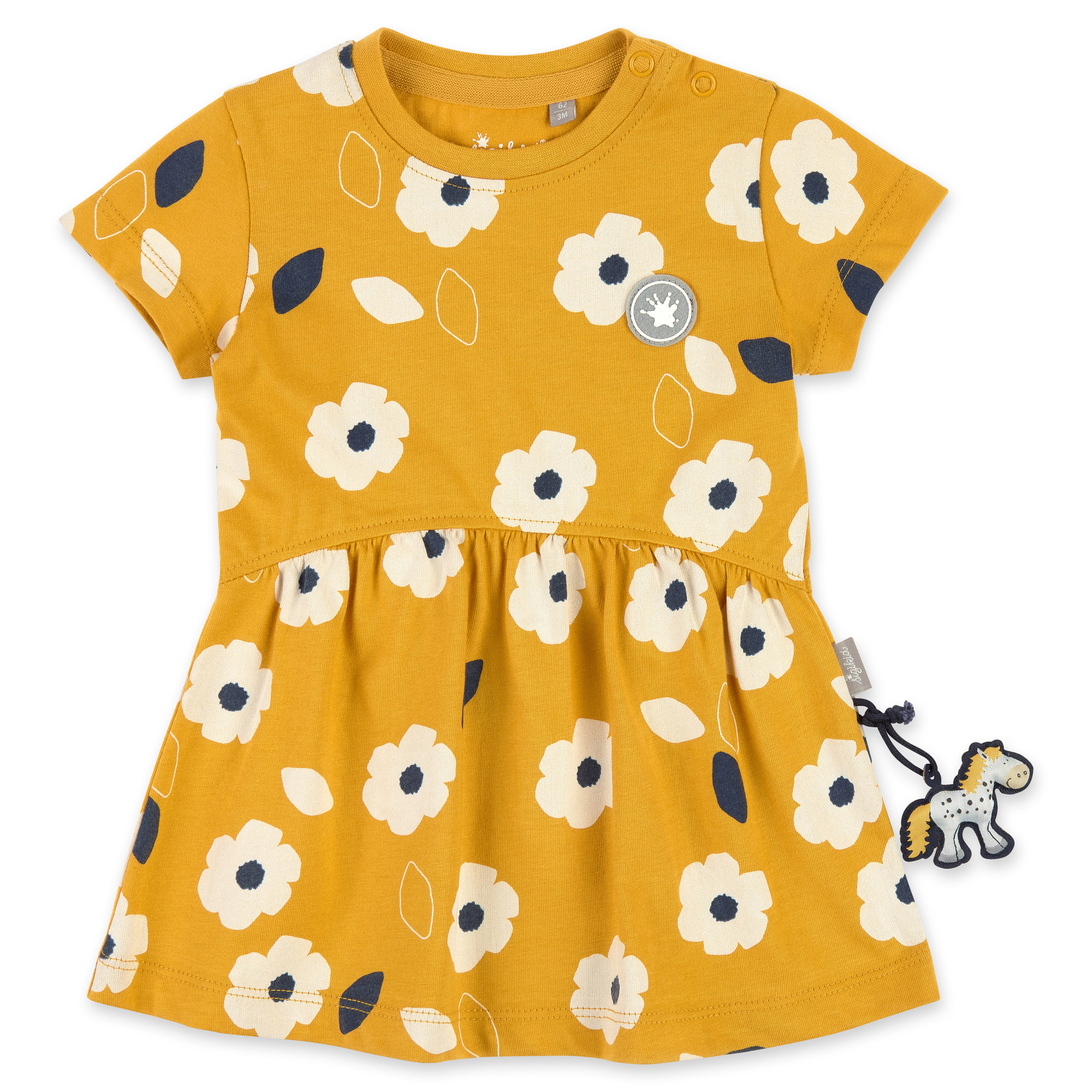 Baby Kleid gelb mit weißen Blümchen