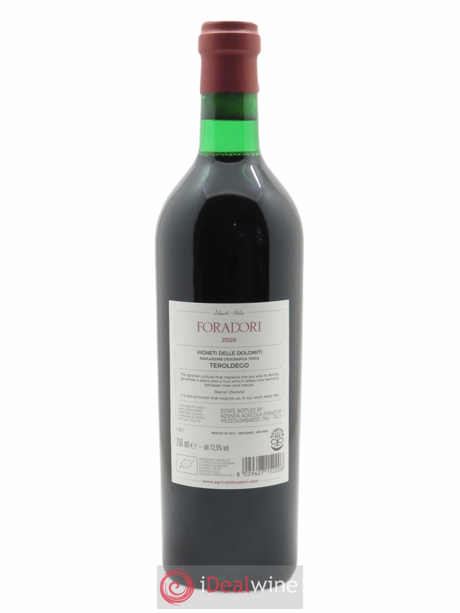 Vigneti delle Dolomiti IGT Teroldego Elisabetta Foradori  2020 - Lot de 1 Bouteille