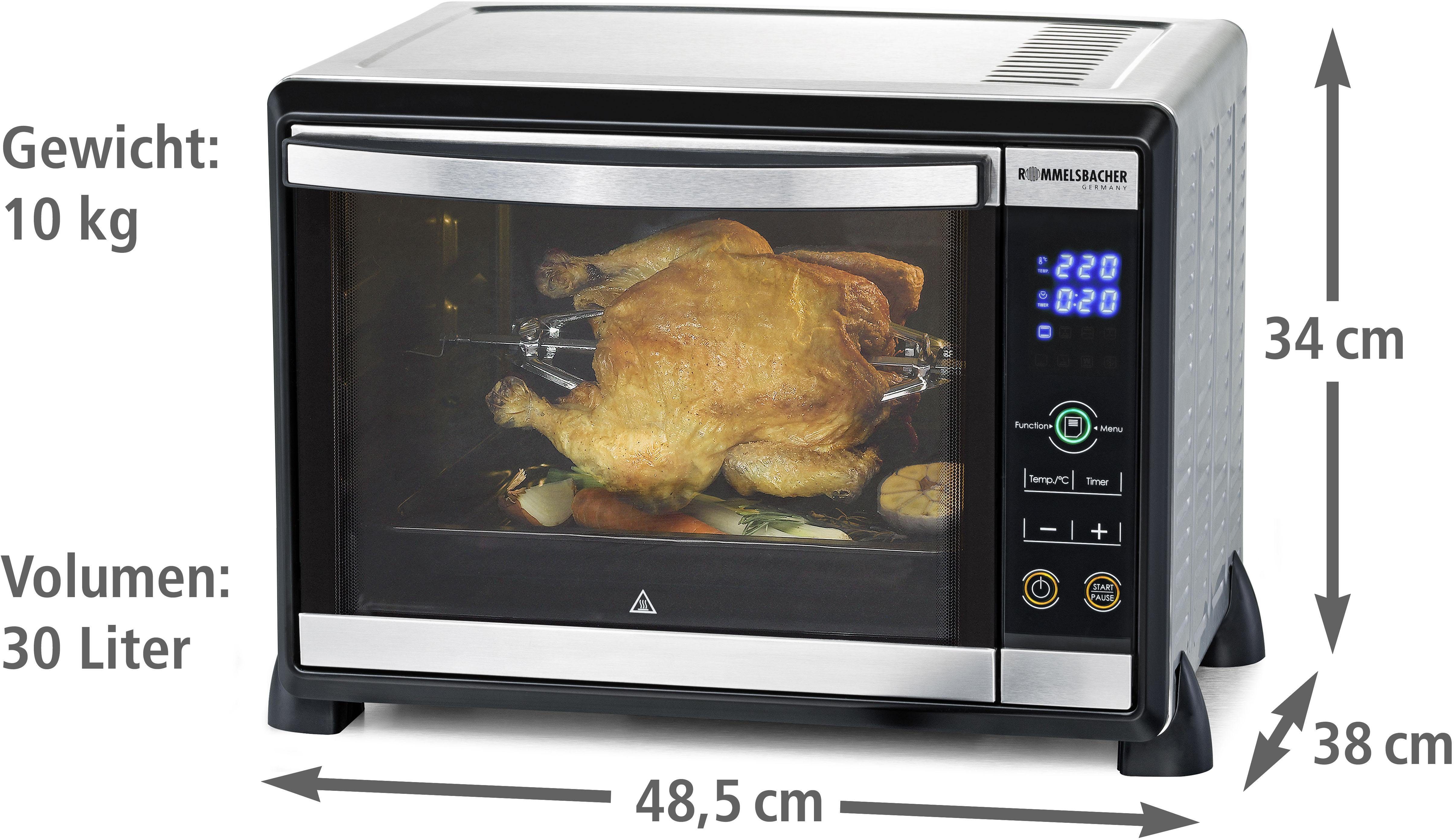 Rommelsbacher Minibackofen Elektronik Back & Grill Ofen BGE 1580/E