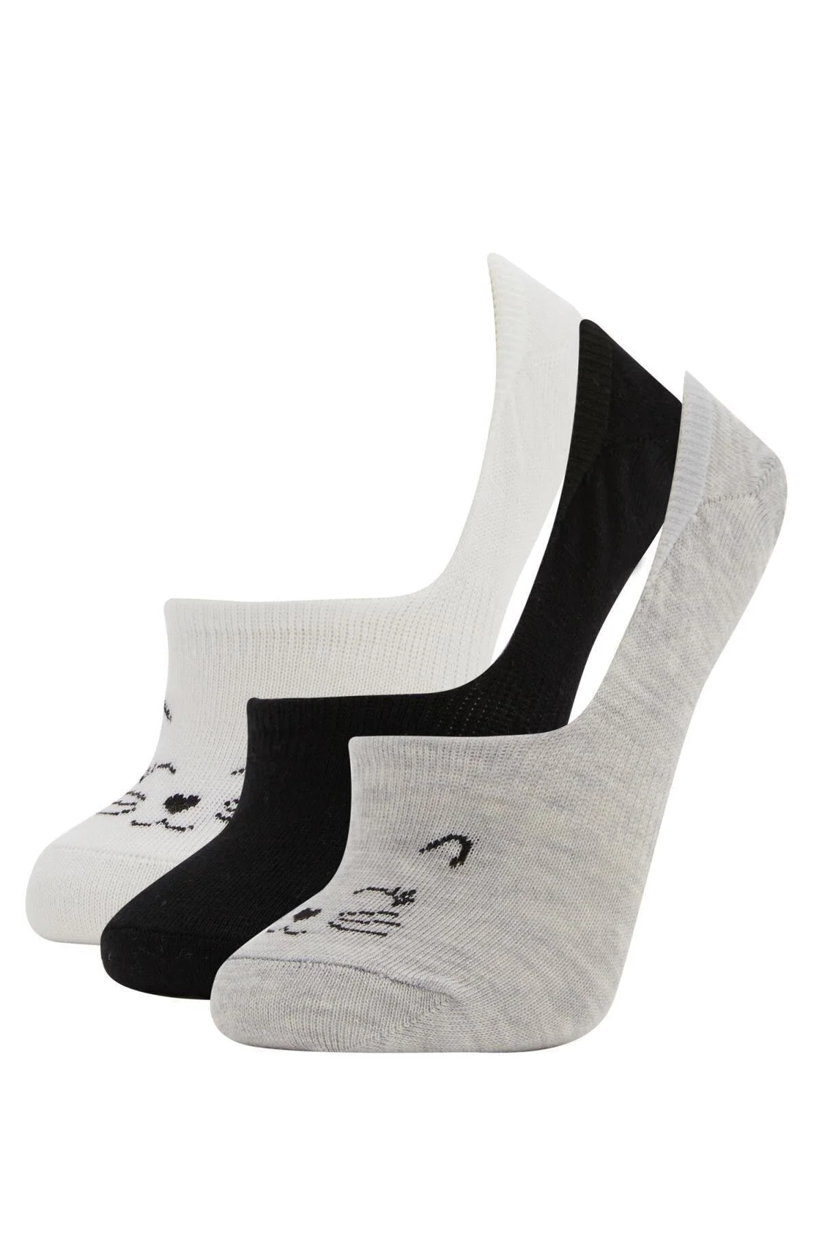 DeFacto  Gemusterte 3-teilige kurze Damensocken