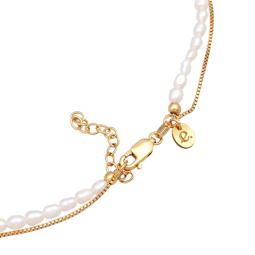 Elli PREMIUM Elli PREMIUM Collier Femme Choker Pendentif Soleil Couches avec perles d'eau douc collier
