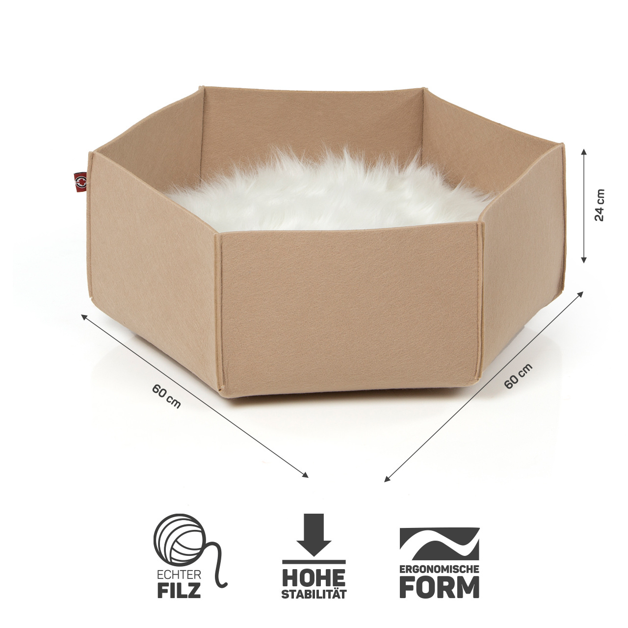 Canadian Cat Company Katzenbetten & Katzensofas Canadian Cat Company Filzlounge AVA beige L