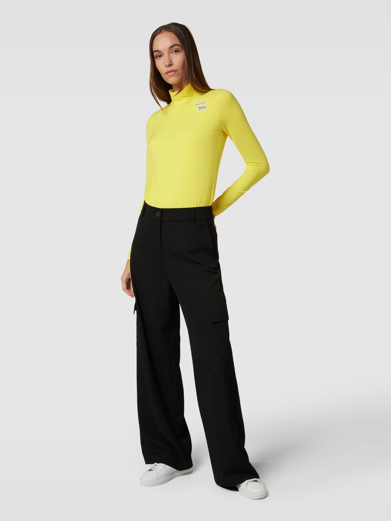 Longsleeve mit Turtleneck in gelb