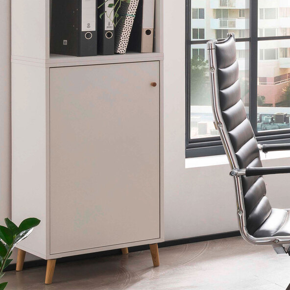 Serie 500 Aktenschrank U 510 T, perlweiß