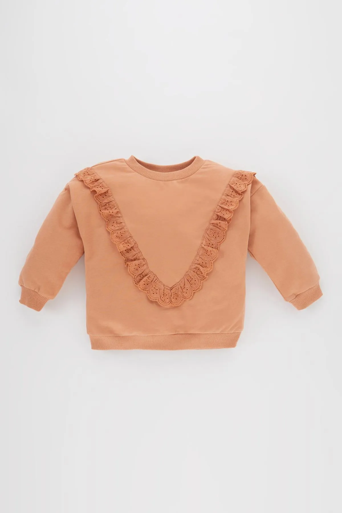 DeFacto  Baby-Mädchen-Sweatshirt mit Rundhalsausschnitt