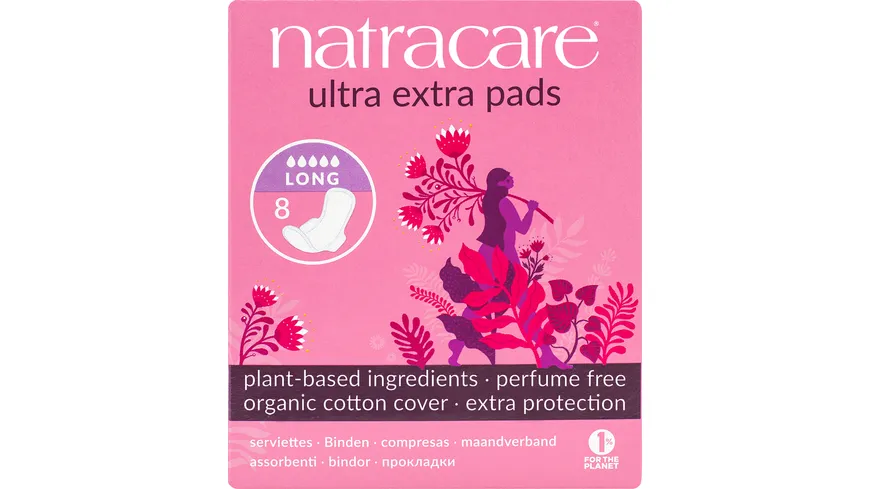 natracare Damenbinden Ultra Extra Long 8 Stück