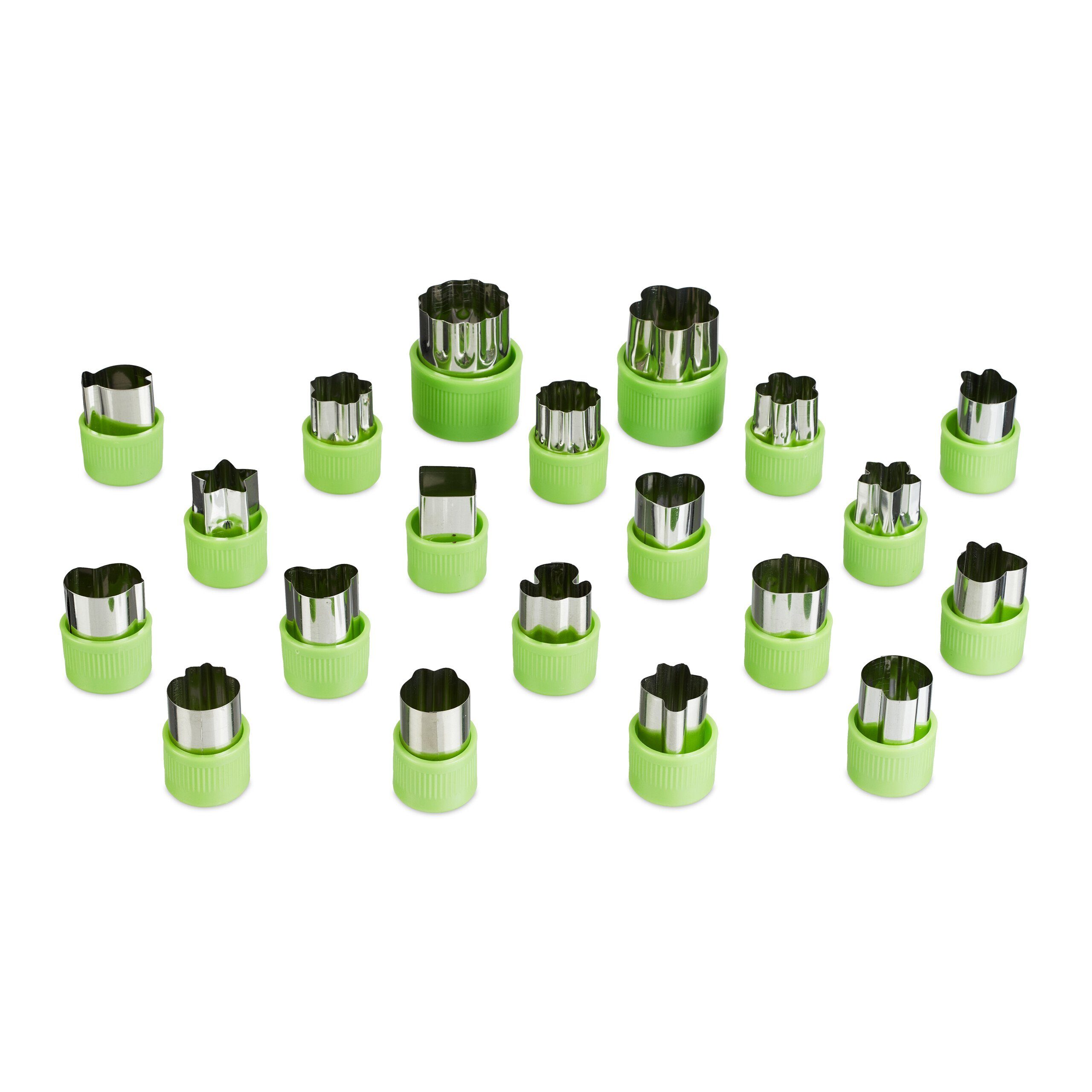relaxdays Ausstechform Kleine Ausstechformen im 20er Set, Edelstahl