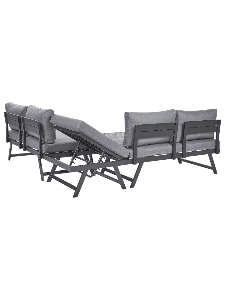Beliani 2-tlg Lounge Set COCCORINO in Grau/Schwarz günstig kaufen onesize