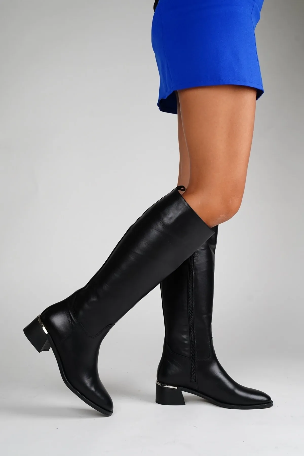 Luvi  Sova Black Skin Echtleder Damenstiefel