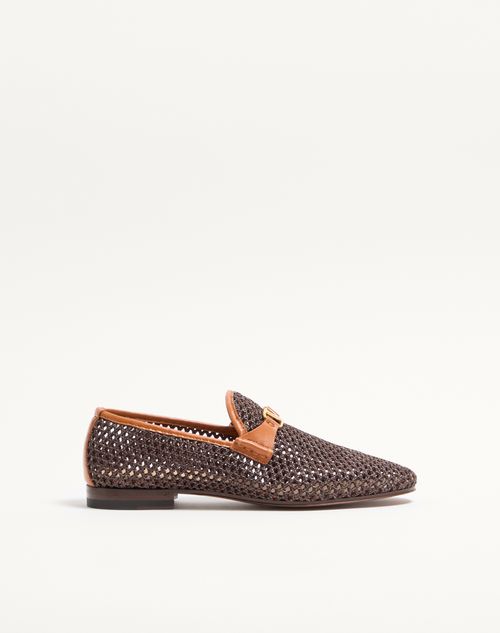 Wolfe Moccasin i vævet raffia